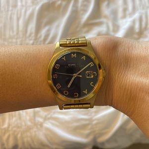 Marc Jacobs Gold Women’s Watch with Black Face